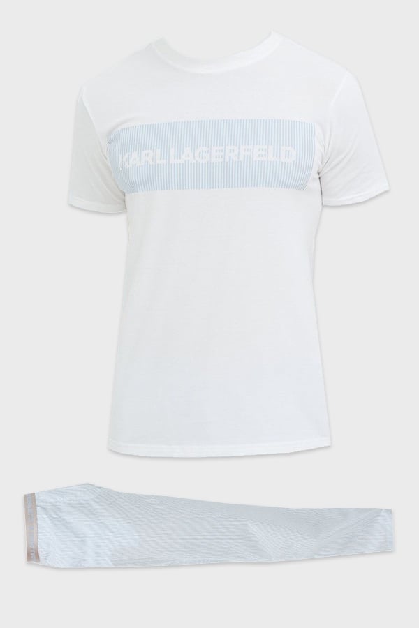 ΠΥΤΖΑΜΑ KARL LAGERFELD - P44 Wht/Bl Strp